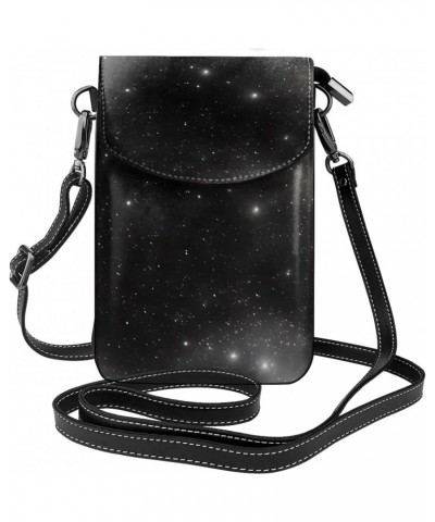 Black And White Galaxy Crossbody, Zippered Cell Phone Wallet With Card Slot, Removable Shoulder Strap, 7.6 X 4.9 Inches $15.1...