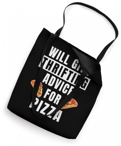 Thrifting Advice For Pizza Flea Market Shopping Funny Thrift Tote Bag $12.75 Totes