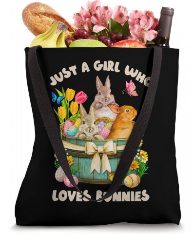 Just A Girl Who Loves Bunnies Easter Bunny Lover Tote Bag $10.75 Totes