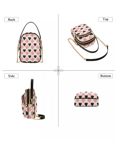 Valentine Buffalo Checkered Hearts Small Crossbody Bags for Women Cell Phone Shoulder Purse Handbags Wallet 21217186 $14.00 C...