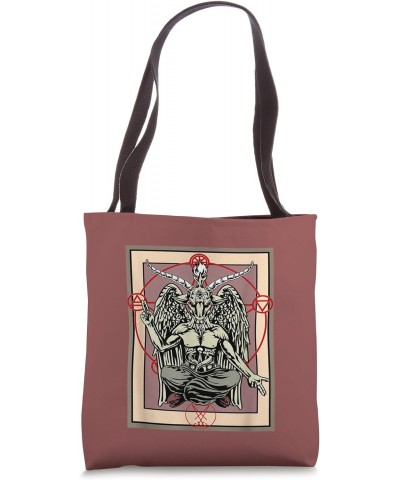 The Devil Tarot Card Baphomet Gothic Halloween Design Tote Bag $12.09 Totes