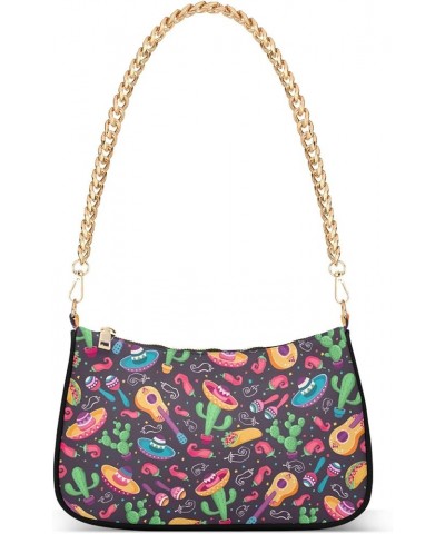 Reggae Music Pattern Going out Purse Trendy Purses for Women Shoulder Bag with Zipper Mexico Cinco De Mayo $10.50 Totes