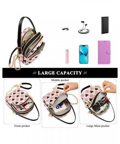 Valentine Buffalo Checkered Hearts Small Crossbody Bags for Women Cell Phone Shoulder Purse Handbags Wallet 21217186 $14.00 C...