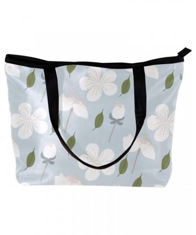 Handbag Light Blue Cherry Blossom Pattern-01 Size: 11.8x4.1x15.4 inches storage bag Handbag $14.81 Handbags