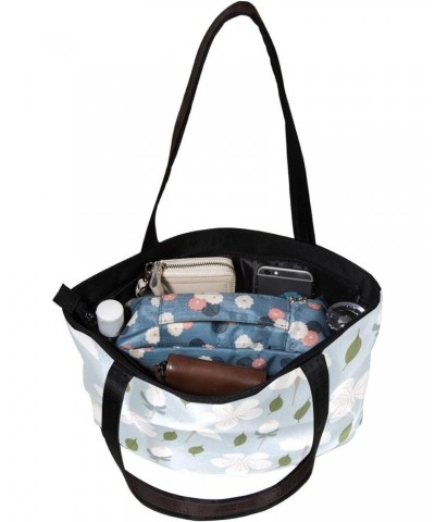 Handbag Light Blue Cherry Blossom Pattern-01 Size: 11.8x4.1x15.4 inches storage bag Handbag $14.81 Handbags