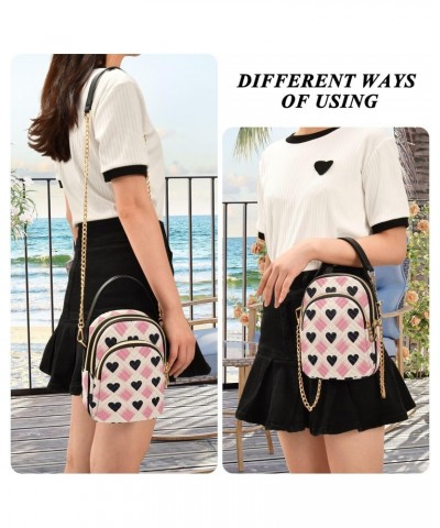 Valentine Buffalo Checkered Hearts Small Crossbody Bags for Women Cell Phone Shoulder Purse Handbags Wallet 21217186 $14.00 C...