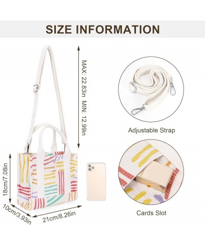 Corduroy Tote Bag Small Satchel Bag for Women Crossbody Bag Purse with Zipper Casual Hobo Handbag A04-striped Graffiti $22.37...