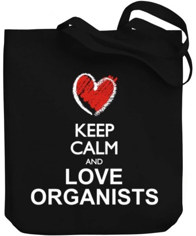 Keep calm and love Organists chalk style Canvas Tote Bag 10.5" x 16" x 4 $23.99 Totes