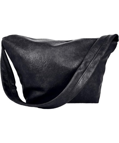 Vegan Leather Handbag for Women Fashion PU Purse Tote Hobo Handbag Over Night 5610-black $18.80 Shoulder Bags