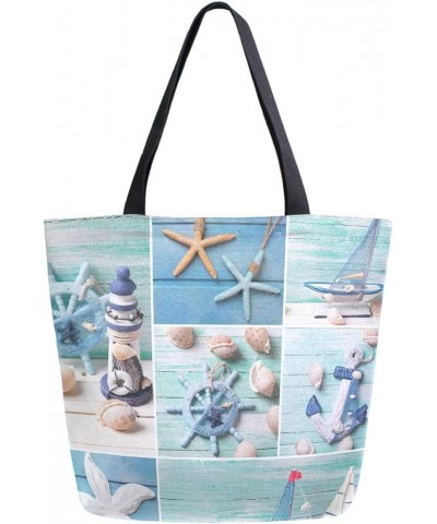 Chic Lifelike Pattern Extra Large Shoulder Tote Bag for Beach Travel Weekender Gym Grocery Shopping Ocean $10.07 Totes