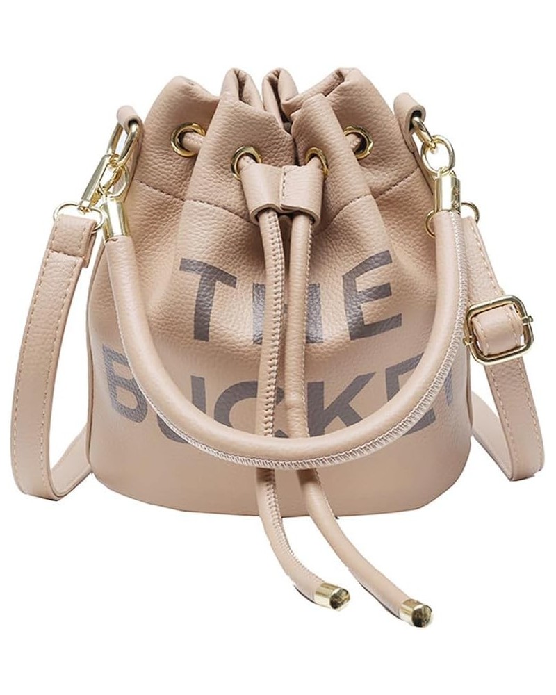 The Bucket Bags and Purses For Women Small Drawstring Handbags Hobo Purse Khaki $10.08 Hobo Bags