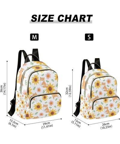 Shiba Inu Dog and Sunflower Backpack Purse for Women Anti Theft Backpack Small Travel Backpack Shoulder Bag Mini(10.23'' x 5....