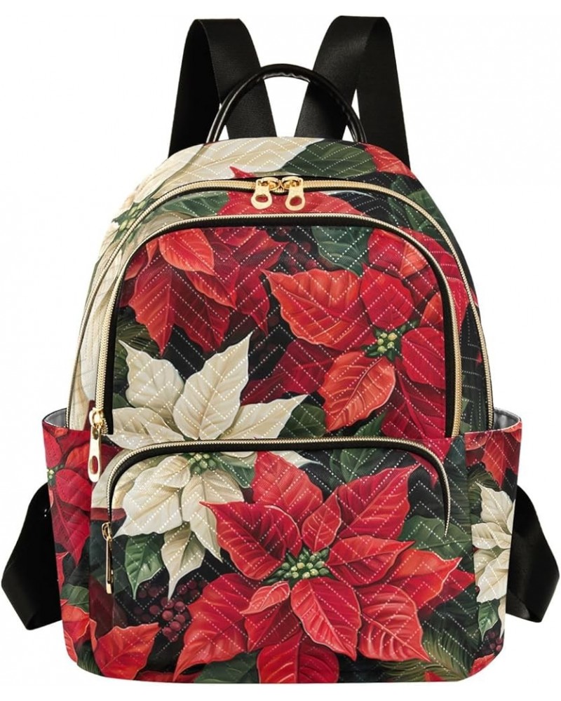 Classic Pink Paisley Floral Quilted Backpack for Women Small Backpack Small Travel Purse Christmas Red Flower Medium $21.05 B...