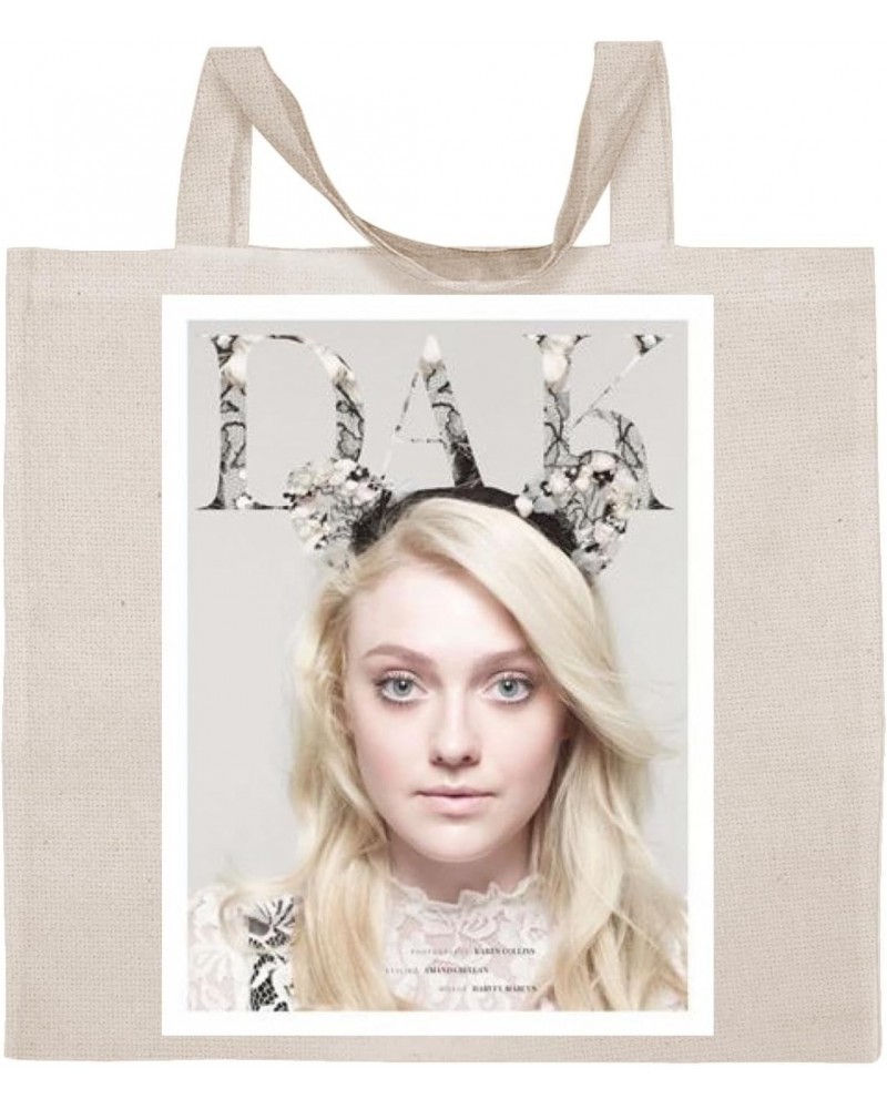 Dakota Fanning - Cotton Photo Canvas Grocery Tote Bag IDPP281814 $18.97 Totes