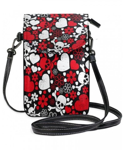 Small Women Crossbody Bag Skull Phone Pouch Wallet with Credit Card Slots Skull 11 $12.30 Crossbody Bags