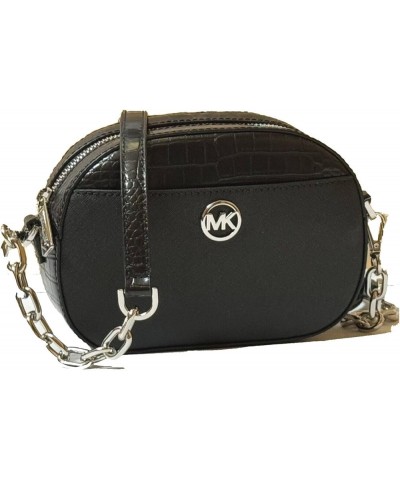 Jet Set Glam Small Oval Crossbody Bag Black $45.64 Crossbody Bags