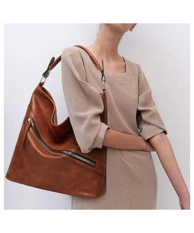 Faux Leather Handbag for Women Top Handle Shoulder Bag Crossbody Bag Retro Tote Bag Apricot2 $35.27 Totes