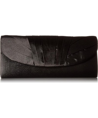 Angel Satin Tuxedo Flap Evening Clutch Black $19.59 Evening Bags