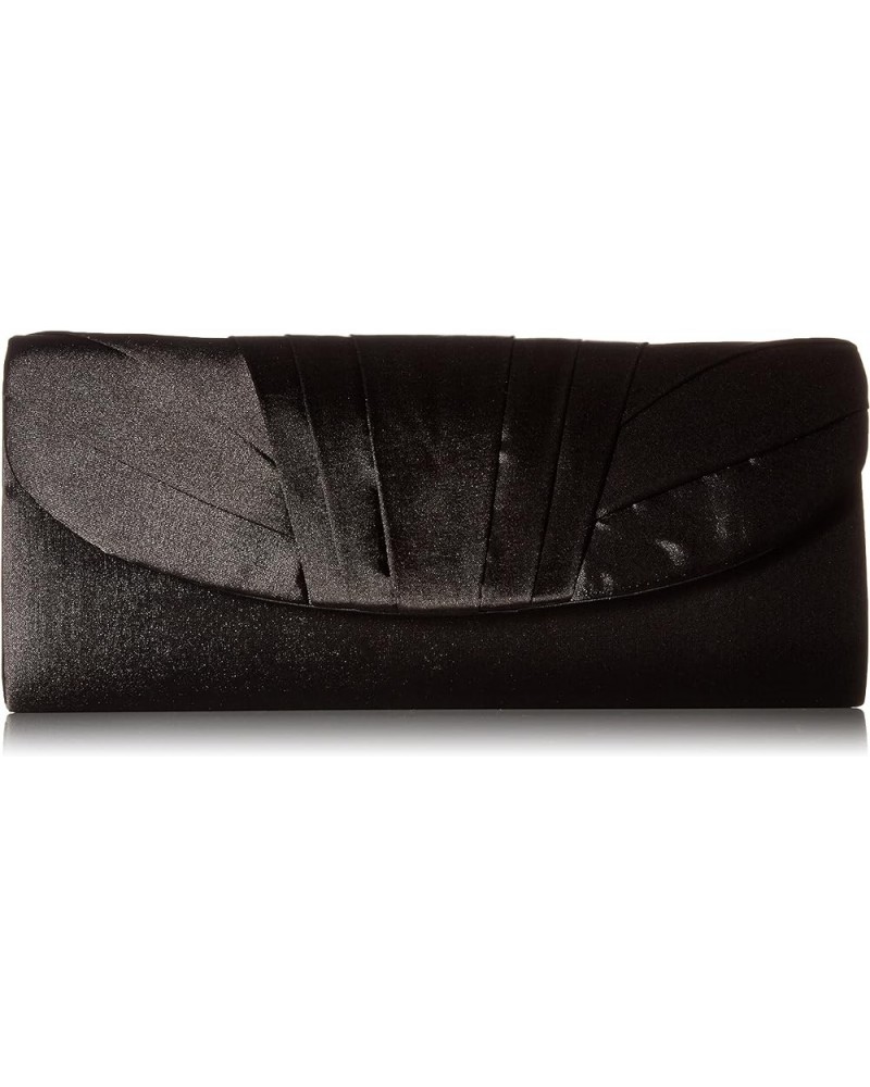 Angel Satin Tuxedo Flap Evening Clutch Black $19.59 Evening Bags