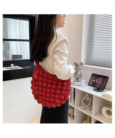 Quilted Tote Bag for Women, Soft Puffer Tote Bag Lightweight Designer Cloud Pleated Hobo Bags with zippers Green $18.55 Totes