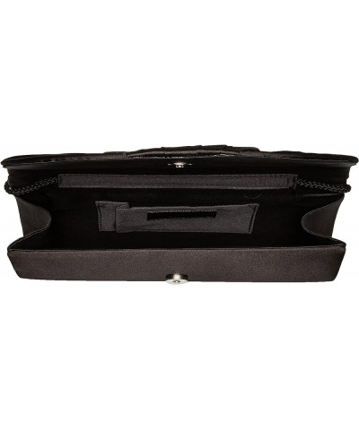 Angel Satin Tuxedo Flap Evening Clutch Black $19.59 Evening Bags