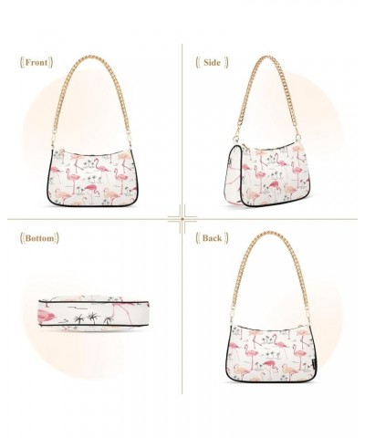 Flamingo Retro Tree Tote Shoulder Clutch Bag, Handbags Small, Simple Handbags for Women Flamingo Retro Tree $14.70 Evening Bags