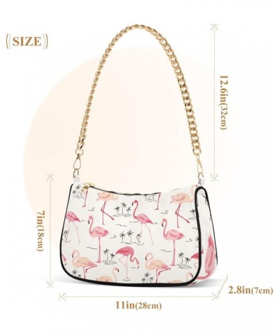 Flamingo Retro Tree Tote Shoulder Clutch Bag, Handbags Small, Simple Handbags for Women Flamingo Retro Tree $14.70 Evening Bags