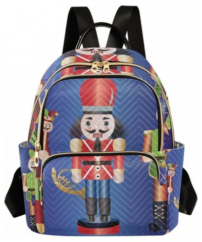 Christmas Women Backpack Nutcracker Trio Music Anti-Theft Travel Backpack with Luggage Belt Durable Lightweight Handbag Lady ...