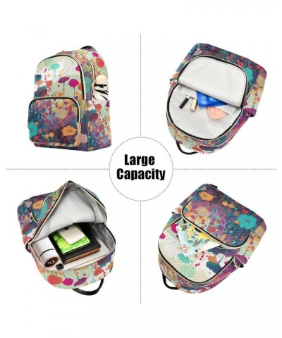 Women's Medium Fashion Backpack Meadow Floral Print Ladies Travel Daypack Aesthetic Shoulder Bag 10.2×5.1×12.5 IN $20.51 Back...