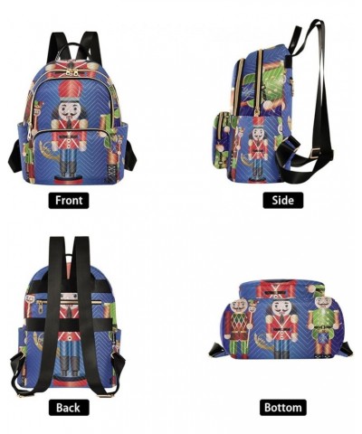 Christmas Women Backpack Nutcracker Trio Music Anti-Theft Travel Backpack with Luggage Belt Durable Lightweight Handbag Lady ...