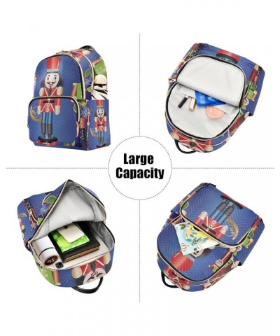 Christmas Women Backpack Nutcracker Trio Music Anti-Theft Travel Backpack with Luggage Belt Durable Lightweight Handbag Lady ...