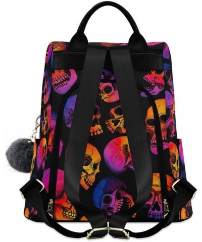 Boho Tribal Backpack Purse for Women Anti-theft Handbag Travel Backpack Skulls Gradient $18.05 Backpacks