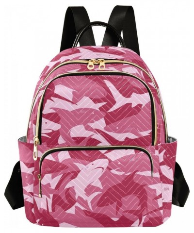 Sharks Camo Pink Backpack Purse for Women Fashion Small Mini Backpack Daypacks Purse Handbag Back Pack Lady Purse,S Small $14...