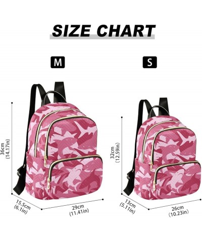 Sharks Camo Pink Backpack Purse for Women Fashion Small Mini Backpack Daypacks Purse Handbag Back Pack Lady Purse,S Small $14...