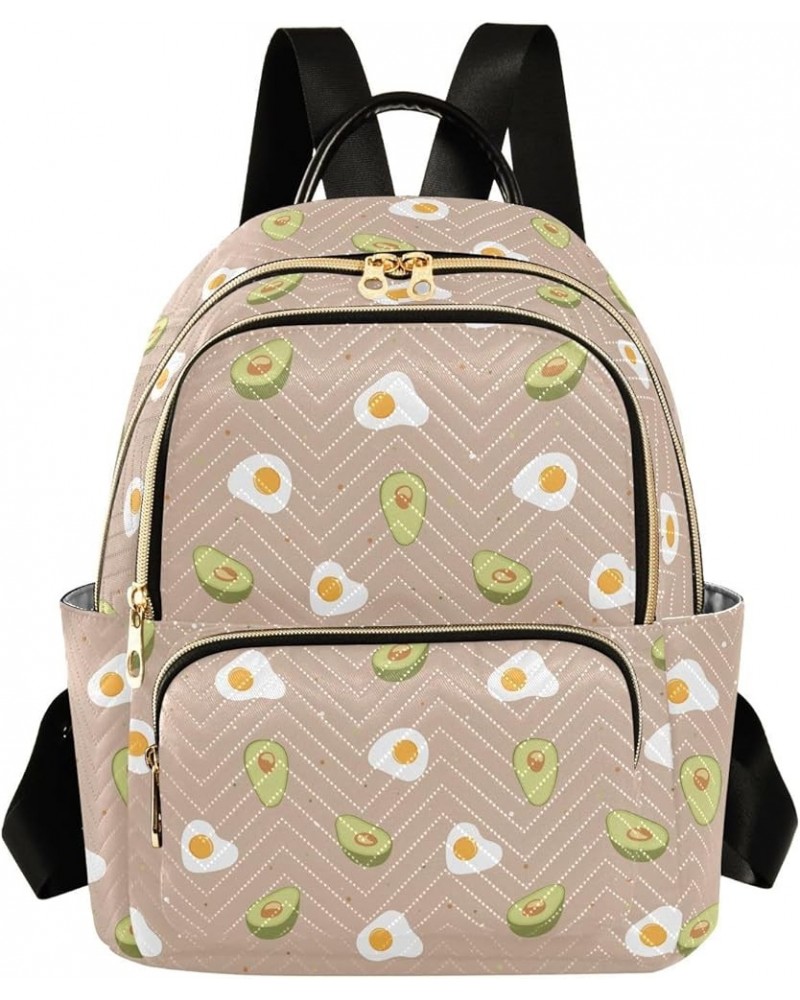 Egg Avocado Backpack Purse for Women Fashion Travel Bag Ladies Shoulder Bags Back Pack Weekend Bag,S Small $17.35 Backpacks