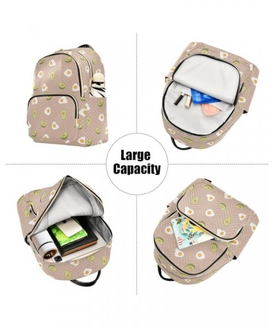 Egg Avocado Backpack Purse for Women Fashion Travel Bag Ladies Shoulder Bags Back Pack Weekend Bag,S Small $17.35 Backpacks