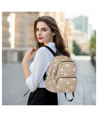 Egg Avocado Backpack Purse for Women Fashion Travel Bag Ladies Shoulder Bags Back Pack Weekend Bag,S Small $17.35 Backpacks