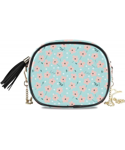 Crossbody Purse Small Crossbody Bags Shoulder Handbags Pink Daisy for Women $10.25 Shoulder Bags