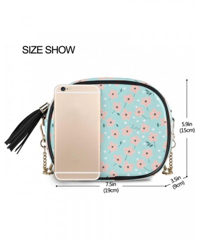 Crossbody Purse Small Crossbody Bags Shoulder Handbags Pink Daisy for Women $10.25 Shoulder Bags