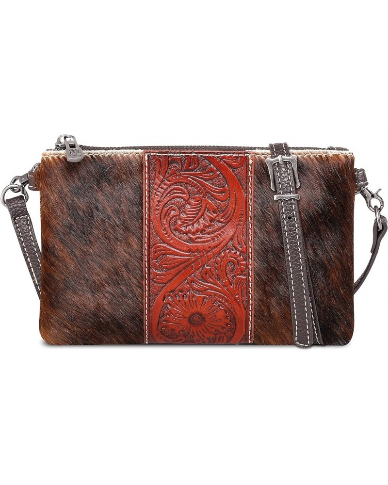 Western Purse for Women Crossbody Bag Wristlet Clutch Purse Coffee No Fringe2 $20.40 Crossbody Bags