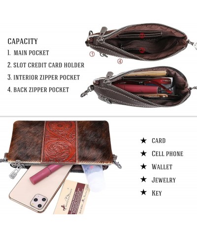 Western Purse for Women Crossbody Bag Wristlet Clutch Purse Coffee No Fringe2 $20.40 Crossbody Bags