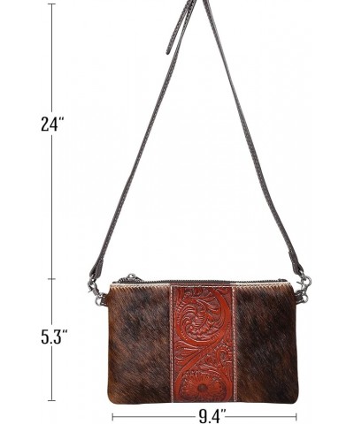 Western Purse for Women Crossbody Bag Wristlet Clutch Purse Coffee No Fringe2 $20.40 Crossbody Bags