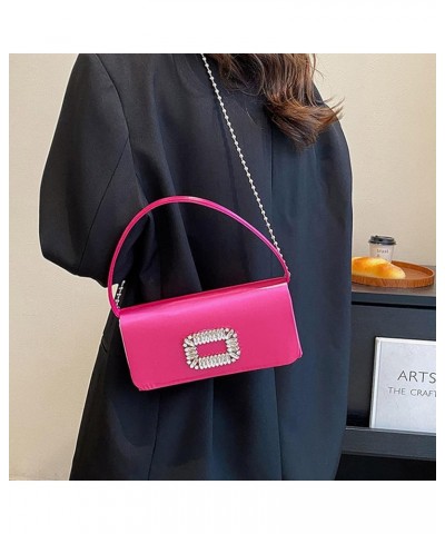 2023 NEW Tote Bag Nylon Handbag Cellphone Bag Shoulder Bag for Girl Women Chain Bag Crossbody Bag Square Bag Rose Red $18.03 ...