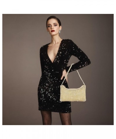 Rhinestone Purse Sparkly Evening Bag Silver Clutch Women's Fashion Shoulder Bag Wedding Clutch Mini Handbags Gold $9.45 Eveni...