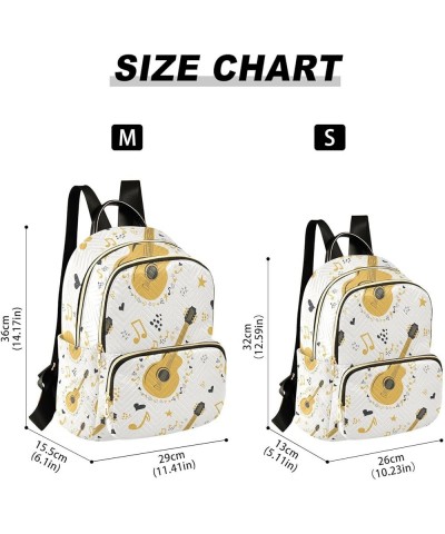 Small Backpack for Women Travel Bag Music Notes Guitar Daypack Purse Fashion Shoulder Bag Rucksack Medium B130 $13.00 Backpacks