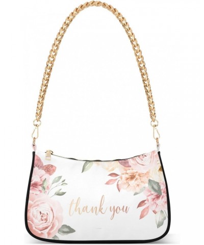 Flowers Thanksgiving Shoulder Bag for Women Shoulder Handbags with Zipper Closure Small Clutch Purses Crossbody Bags for Wome...