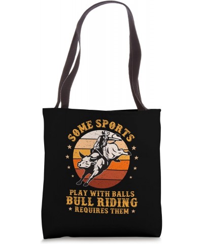 Rodeo Bull Riding Vintage Cowboy Country Ranch Bull Rider Tote Bag $13.25 Totes