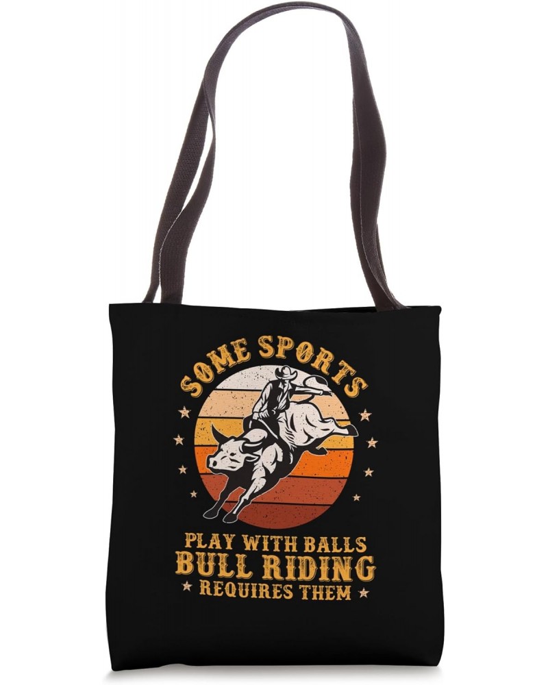 Rodeo Bull Riding Vintage Cowboy Country Ranch Bull Rider Tote Bag $13.25 Totes