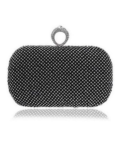 Rhinestone Evening Clutch Black $21.19 Evening Bags