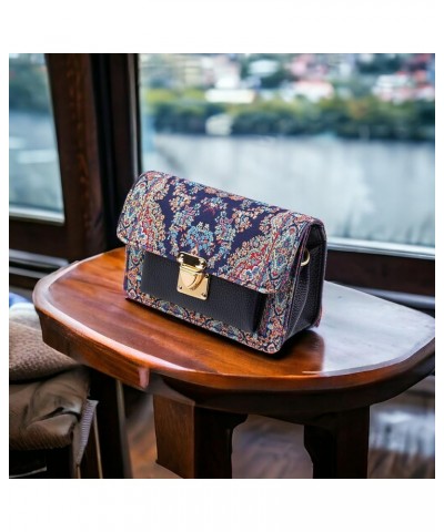 Women Shoulder Bag, Hand Bag, Carry Bag, Morrocon Design, Carpet Design, Special Edition Navy Blue & Red 570 $29.35 Satchels